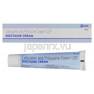 ドクタイン クリーム 30g, Doctaine Cream（エムラクリーム ジェネリック）リドカイン 25mg/ プリロカイン 25mg 配合