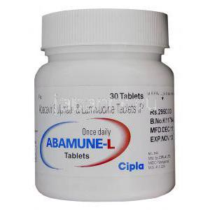アバミューン-L 　カイベクサジェネリック，アバカビル 600mg/ラミブジン　300mg　ボトル