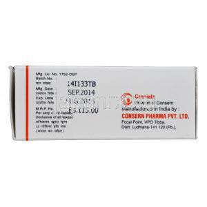 ハイパーコン-25 Hypercon-25 ストラテラジェネリック アトモキセチン 25mg 製造元：Consern Pharma
