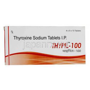 タイピル-100 シンスロイドジェネリック　チロキシンナトリウム 100mcg　箱