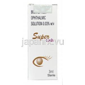 スーパーラッシュ　ビマトプロスト目薬 0.03% 3ml　箱