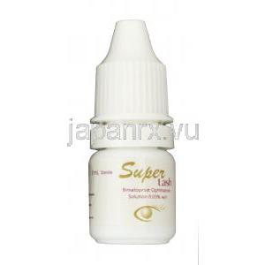 スーパーラッシュ　ビマトプロスト目薬 0.03% 3ml  容器　表面
