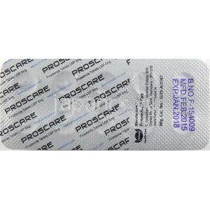 プロスケア　フィナステリド 5mg 錠　シート　製造元情報：Fortune Health Care