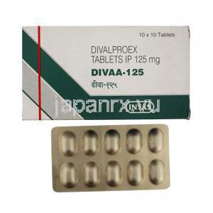 ディバー-125　デパコテジェネリック　ジバルプロエックスナトリウム　125mg