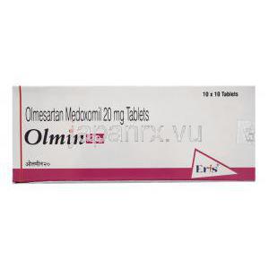 オルミン 20, ベニカージェネリック  オルメサルタン メドキソミル20mg　箱