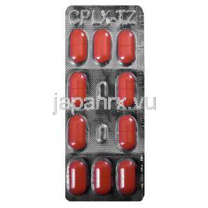 シプロックス-TZ, シプロフロキサシン 500mg チニダゾール　600mg 配合　錠　シート
