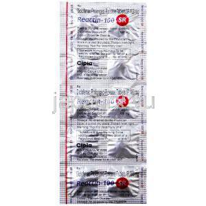 リアクチン-100SR，ボルタレンSRジェネリック， ジクロフェナクナトリウム 100mg 徐放錠　ブリ