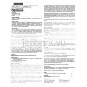 メサラミン, メサコール, 500mg 座薬 (Sun pharma) 情報シート1