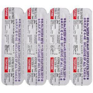 トロピン，アトレザジェネリック，アトロピン硫酸塩 1mlあたり0.6mg 　1ml注射アンプル　パ