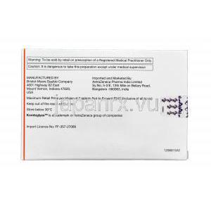 コンビグライゼ XR，サクサグリプチン 5mg /メトホルミン徐放製剤 500mg 徐放製剤　箱　ブリ