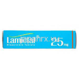 ラミクタール口腔崩壊錠，ラモトリギン 25mg 箱　側面