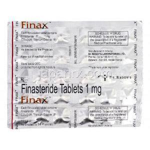 フィナックス , フィナステリド 1mg, 錠, 包装