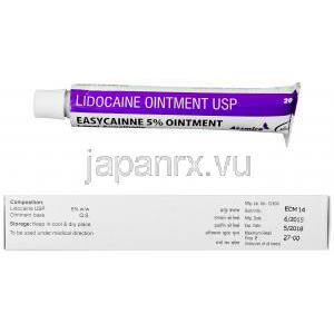 イージーカイン，キシロカインジェネリック，リドカイン　5%　　軟膏 20g 箱　情報