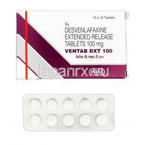 ベンタブDXT，プリスティークジェネリック，デスベンラファキシン 100mg 徐放性製剤
