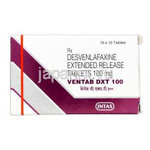 ベンタブDXT，プリスティークジェネリック，デスベンラファキシン 100mg 徐放性製剤  箱
