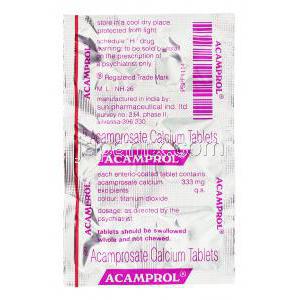 アカムプロール , アカンプロセート 333mg 錠 (Sun Pharma) 包装