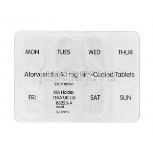 アトルバスタチン 40mg　ブリスターパック