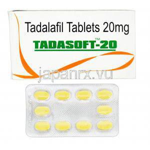 タダソフト, シアリス ジェネリック, タダラフィル 20 mg ソフト錠