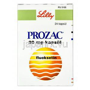 プロザック，フルオキセチン　20mg　箱