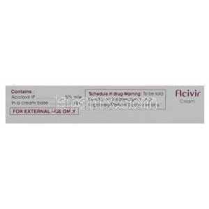 アシビル, アシクロビル5% 5gm クリーム (Cipla) 成分