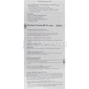 アシビル、アシクロビル5%  クリーム (Ratiopharma) 情報シート1
