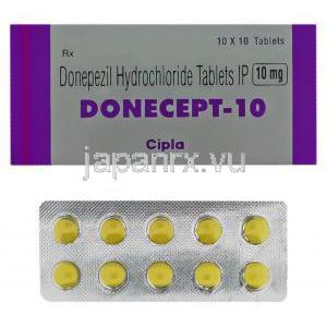 ドネペジル(アリセプトジェネリック), Donecept, 10mg 錠 (Protec/Cipla)