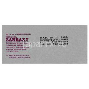 ヒスタック Histac, ザンタック ジェネリック, ラニチジン 150mg  錠 (Ranbaxy) 製造者情報