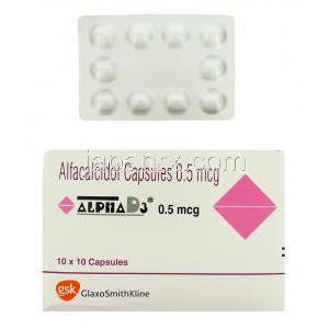 アルファD3, アルファカルシドール 0.5mcg カプセル (GSK)