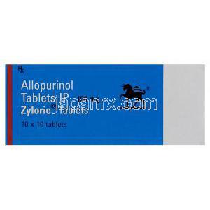 ザイロリック, アロプリノール 100mg 錠 (GSK) 箱