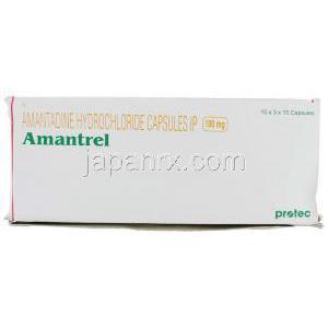 アマントレル, アマンタジン 100mg カプセル (CIPLA) 箱