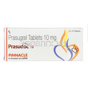 プラスードク，エフィエントジェネリック，プラスグレル 10mg 箱