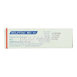 スルピタック, アミスルピリド 50mg 錠 (Sun Pharma) 製造者情報