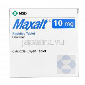 マクサルト，リザトリプタン 10mg　箱