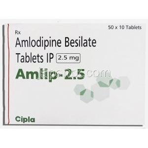 アムリプ, アムロジピン 2.5mg 錠 (Cipla)