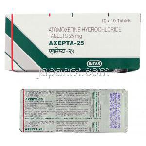 アクセプタ, アトモキセチン 25mg 錠 (Intas)