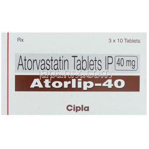 アトルリップ, リピトール ジェネリック 40 mg 箱