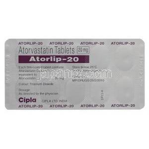 アトルリップ, リピトール ジェネリック 20mg
