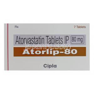 アトルリップ, リピトール ジェネリック 80mg　箱