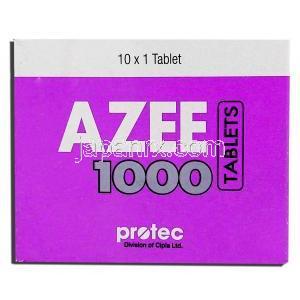 アジー, アジスロマイシン  1,000mg (Protec/Cipla) 箱