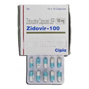 ジドビル,  ジドブジン 100mg カプセル (Cipla)
