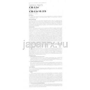 カブゴリン, カベルゴリン 0.5MG 錠 (Serum Int'l) 情報シート1