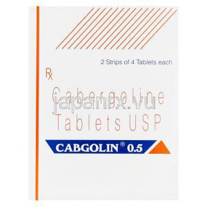 カブゴリン, カベルゴリン　0.5mg　箱