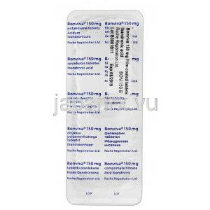 ボンビバ, イバンドロン酸 150mg 包装シート 裏面