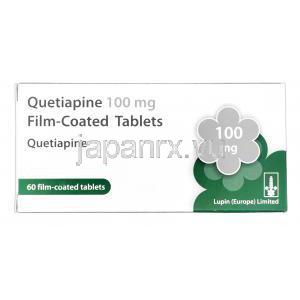 クエチアピン, ジェネリック・セロクエル, クエチアピン 100mg 箱