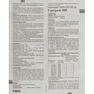 ケープガード, カペシタビン 500mg 錠 (Cipla) 情報シート1