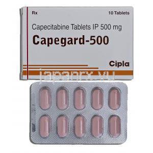 ケープガード, カペシタビン 500mg 錠 (Cipla)
