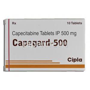ケープガード, カペシタビン 500mg 錠 (Cipla) 箱