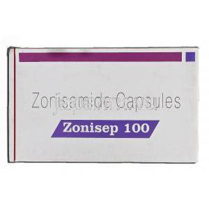 ゾニセップ, ゾニサミド 100mg, カプセル 箱