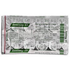 ゾニセップ, ゾニサミド 25mg 錠 包装