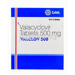 バルクロブ, バラシクロビル500mg　箱